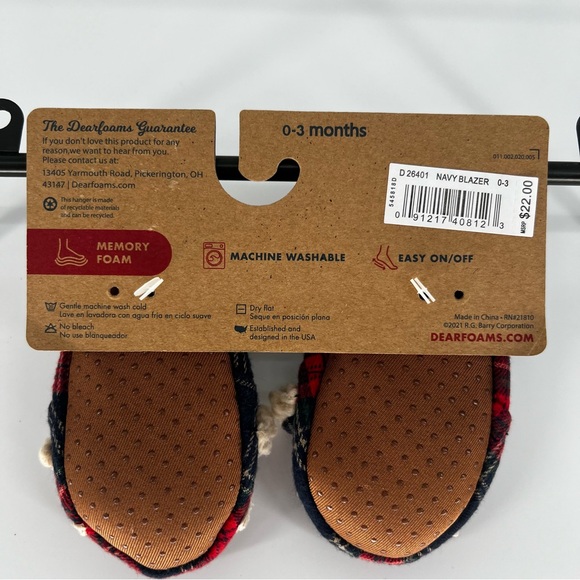 Dearfoams Limited Edition Baby Bear Easy On Slippers with Memory Foam 0-3 Months - Picture 4 of 4